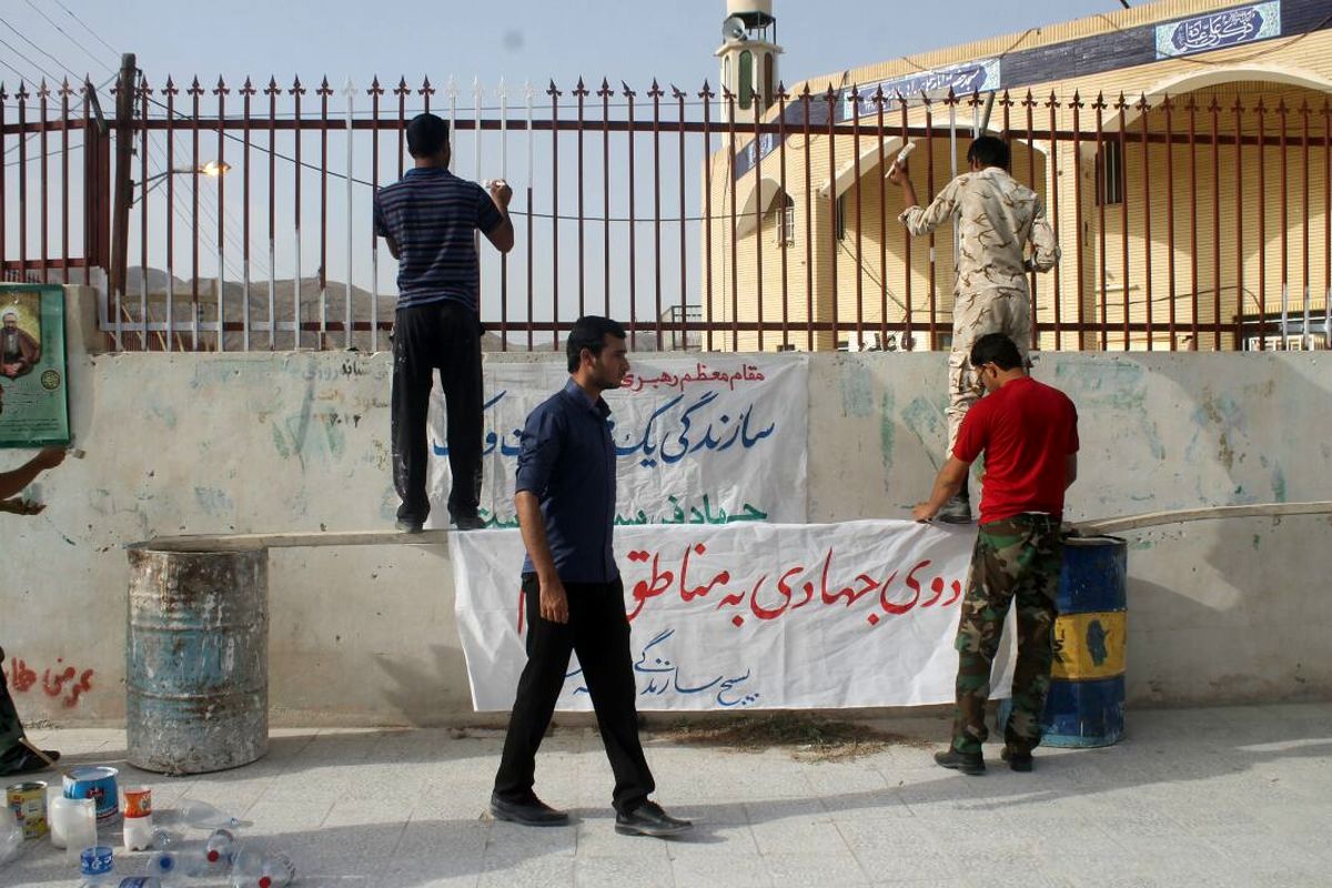 اردوی سه روزه جهت مرمت مسجد امام علی(ع) بستک برگزار شد