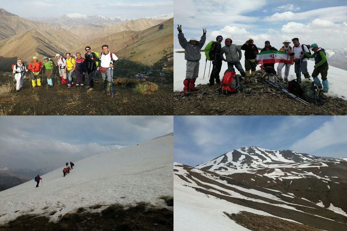 صعود گروه کوهنوردی شهریاران به قله کرچان ۳۷۸۰ متر