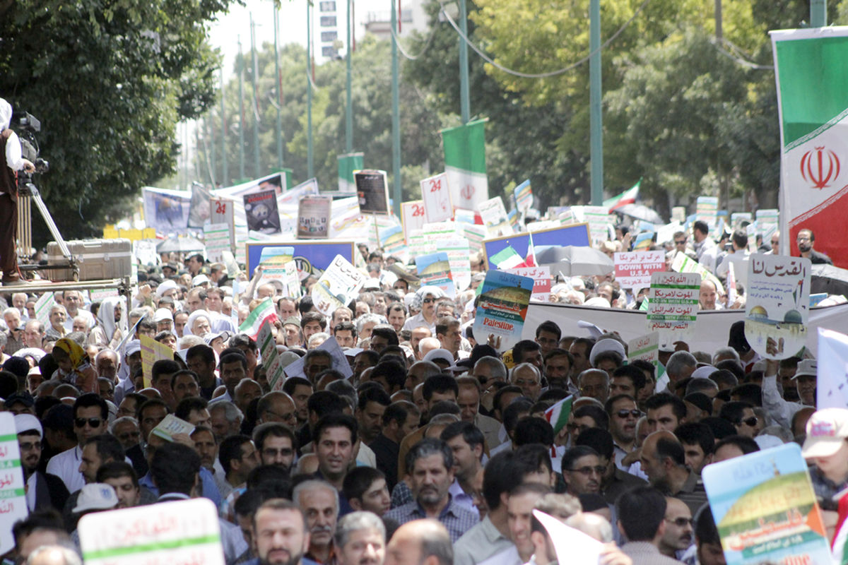 حضور پرشور اساتید، کارکنان و دانشجویان دانشگاه رازی در راهپیمایی عظیم روز جهانی قدس