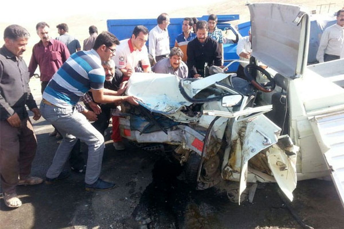 نجات معجزه آسای مصدومان یک تصادف وحشتناک در محور تویسرکان ـ کنگاور