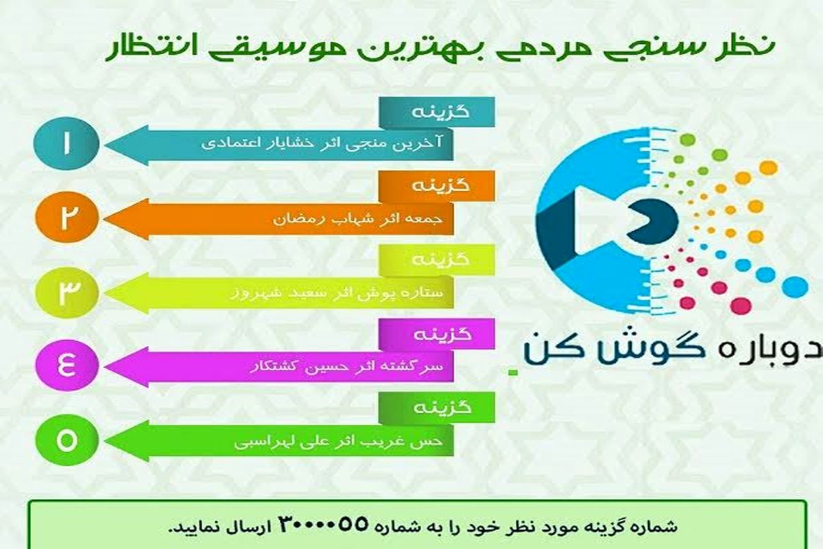 برترین موسیقی انتظار نظرسنجی می‌شود