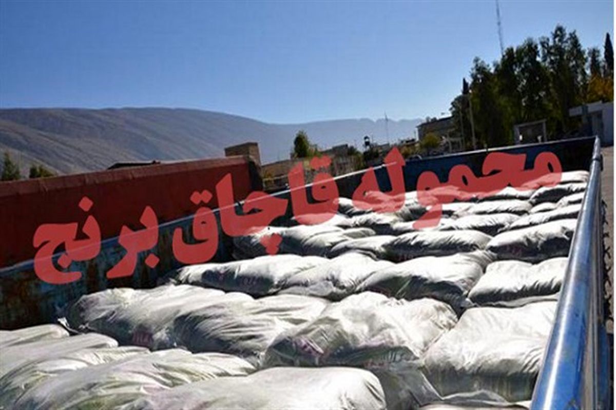 کشف ۲۴ تن برنج خارجی قاچاق در رومشکان