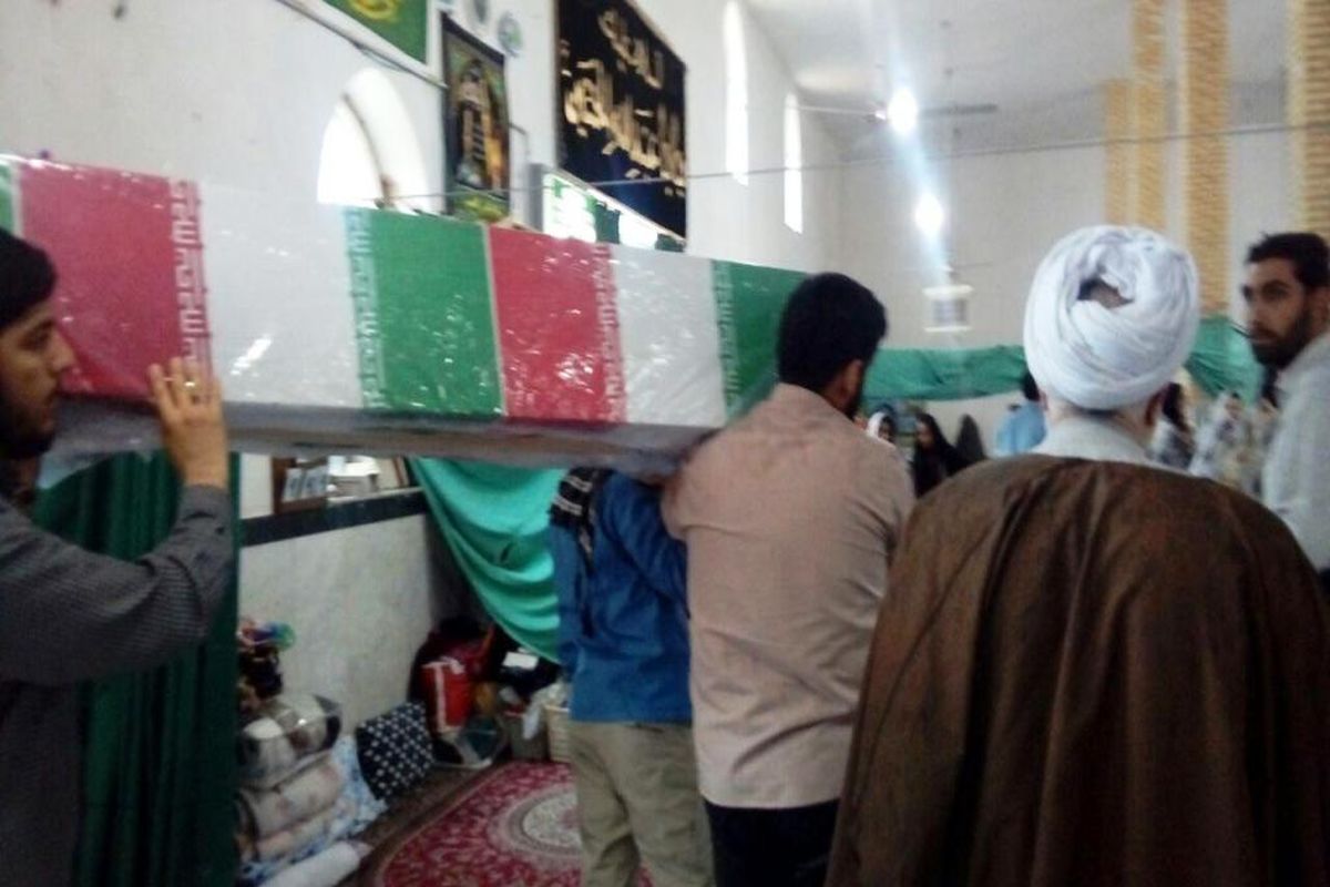 پیکر شهید نیروی انتظامی خوزستان در اهواز تشییع شد