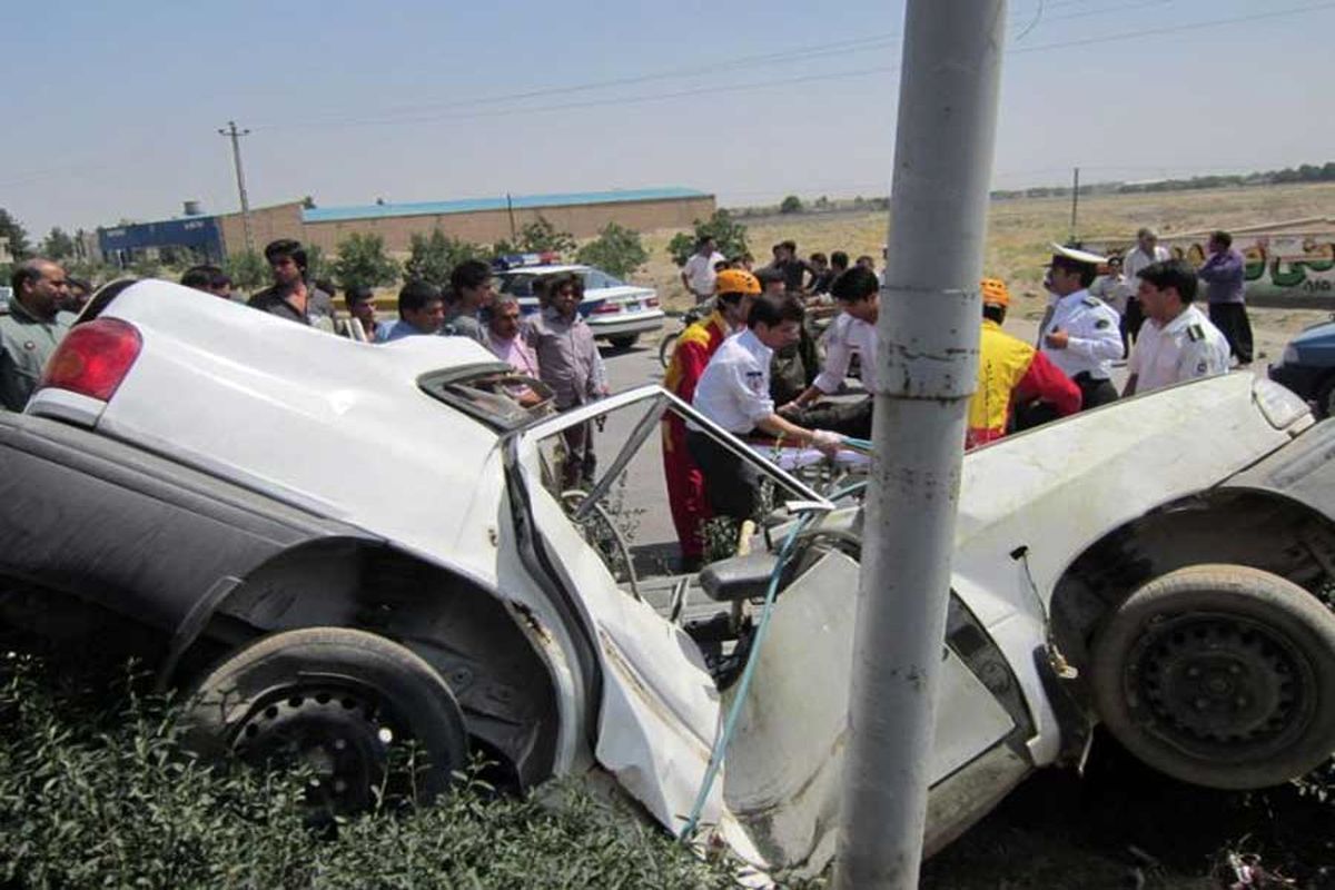 برخورد پراید با کانکس پلیس ۷ مصدوم برجای گذاشت