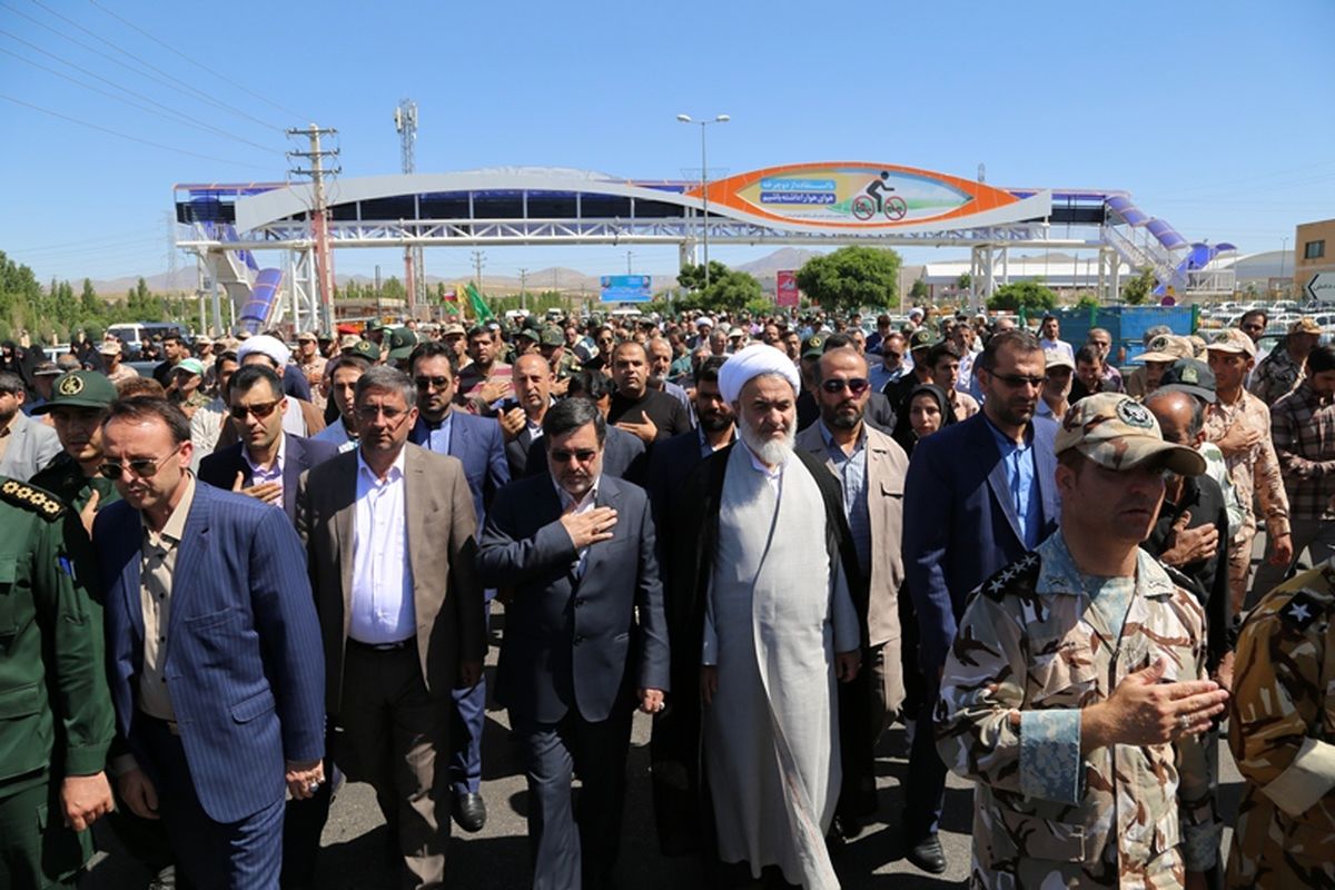 پیکر مطهر جانباز شهید علی محمدرضایی در قزوین تشییع شد