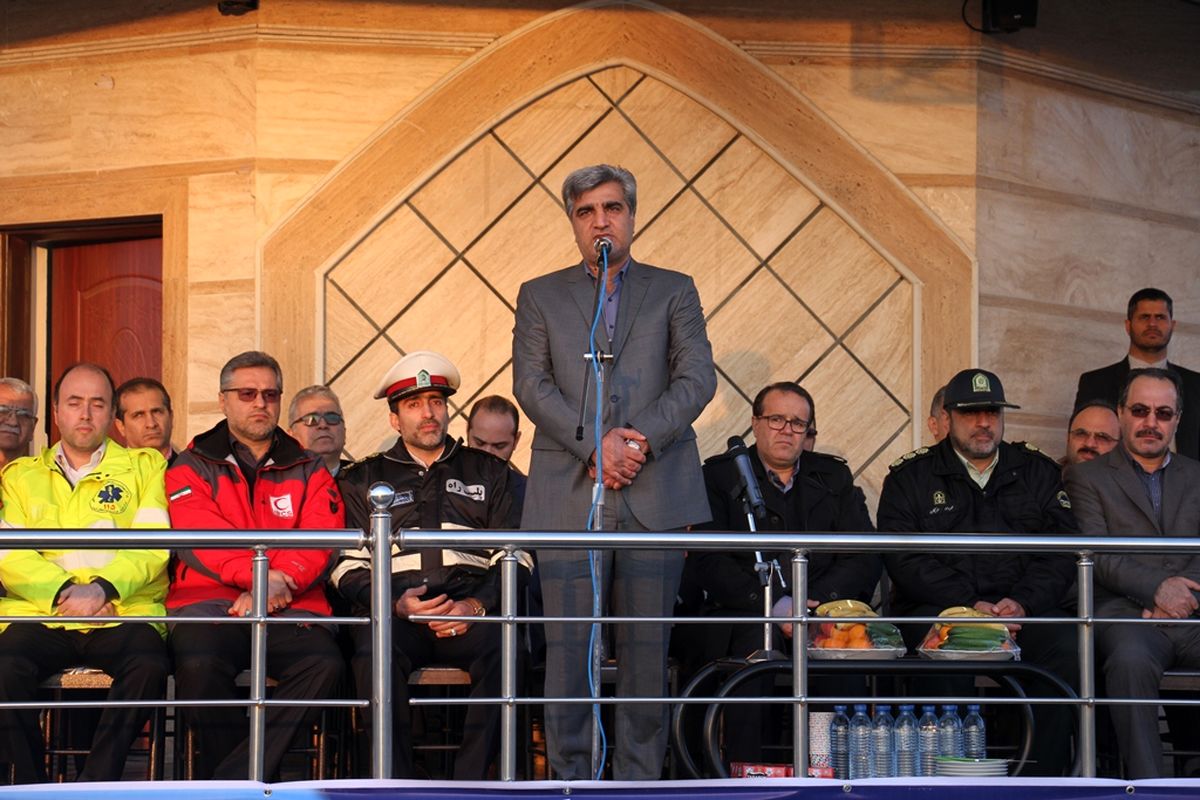 رزمایش طرح زمستانی سال ۱۳۹۶ با حضور استاندار گیلان در محل مرکز فرماندهی انتظامی رشت برگزار شد