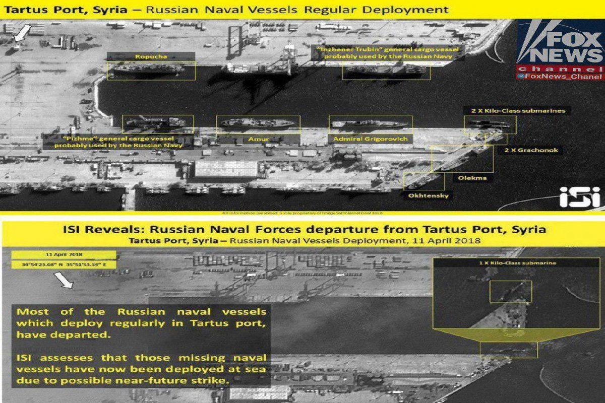 کشتی‌های جنگی روسیه در حال ترک سوریه