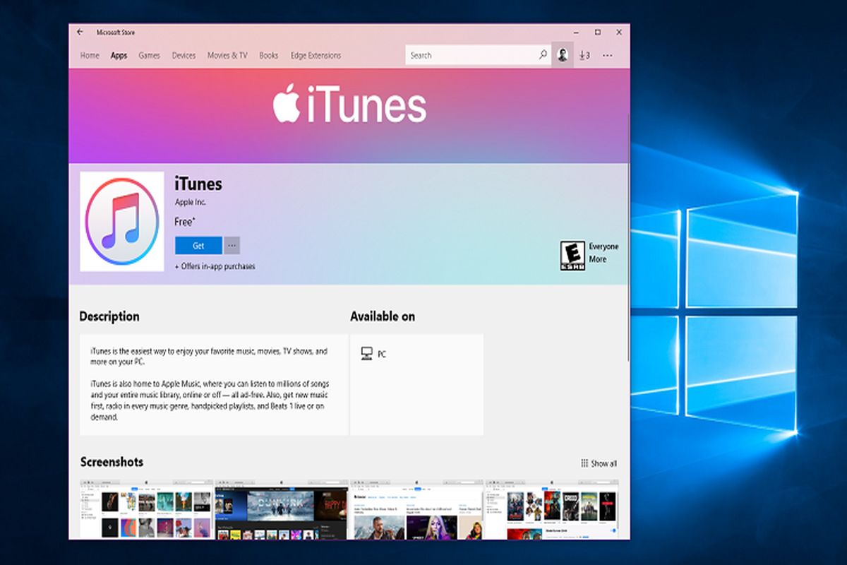 آیتونز اپل به مایکروسافت استور اضافه شد