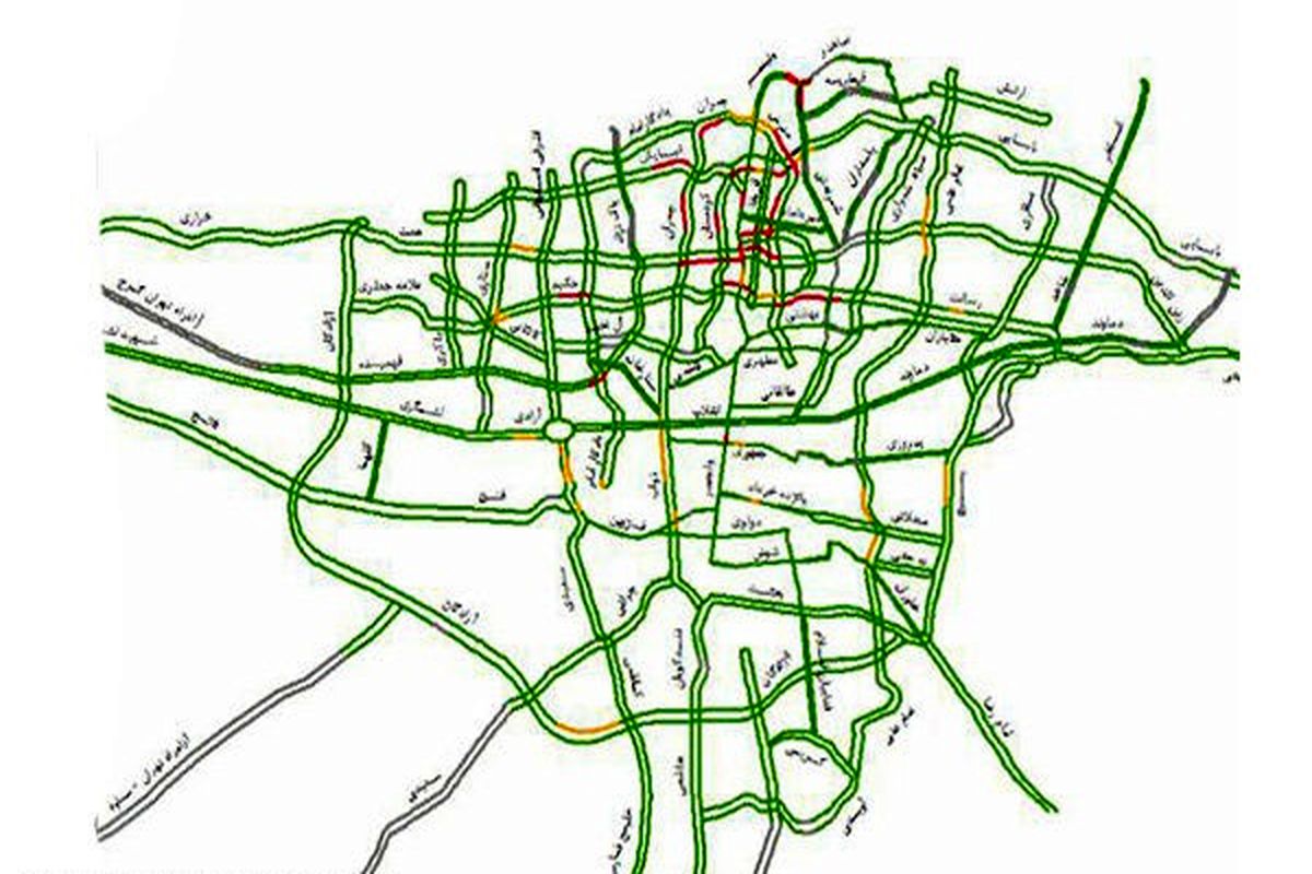 افزایش ترافیک در مناطق مرکزی تهران