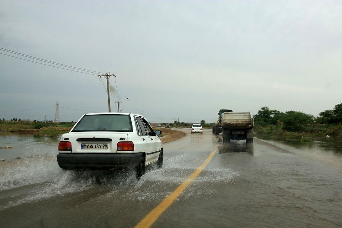 تردد خودروهای سنگین در مسیر اهواز- آبادان همچنان ممنوع است/بازگشایی جاده سراسری اهواز - اندیمشک