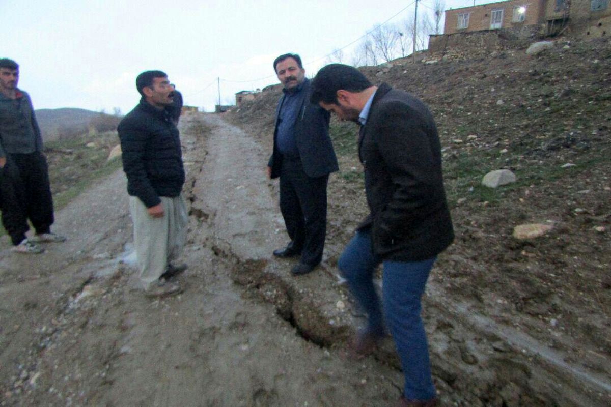 رانش زمین در روستای کاظم آباد بخش بربرودغربی الیگودرز