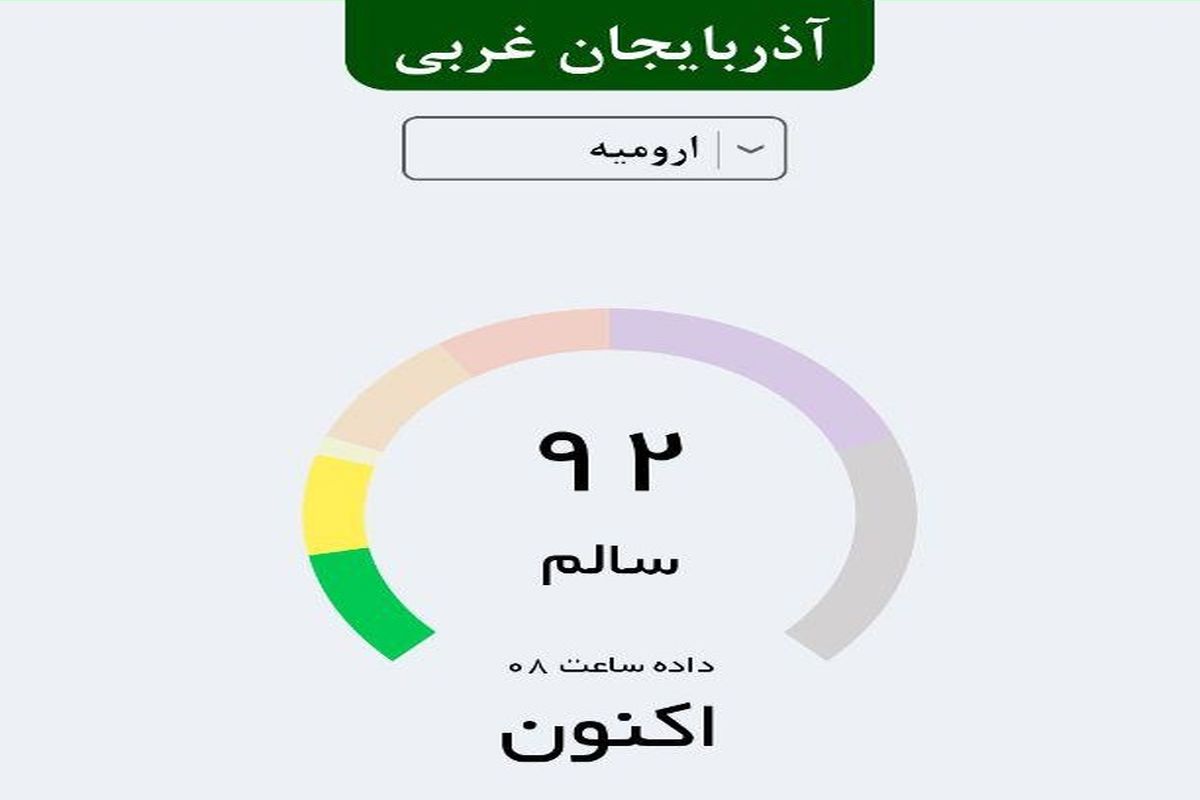 بازگشت هوای تمیز به ارومیه بعد از ۴ روز