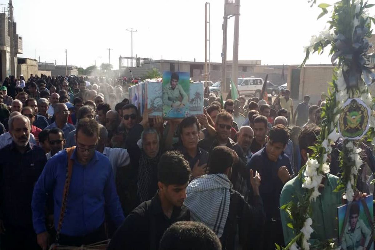 پیکر پاک شهید سلیمی در زادگاهش روستای سالم‌آباد تنگستان آرام گرفت