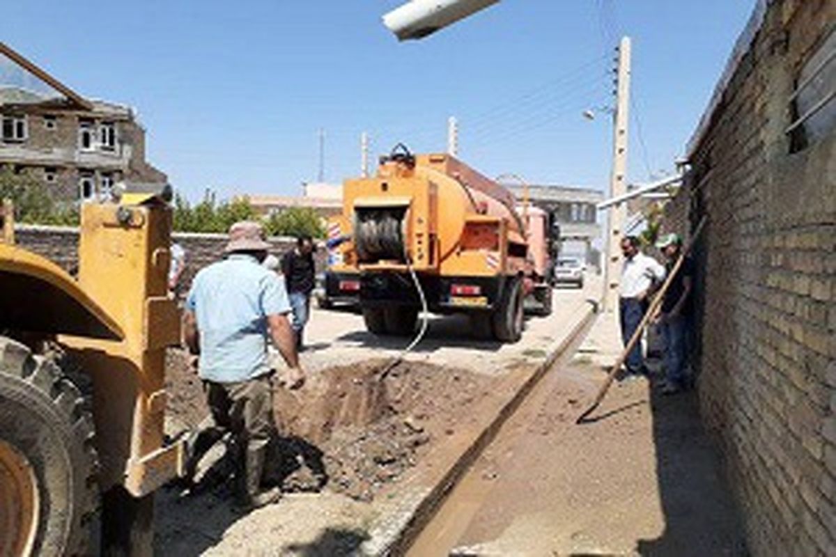 رسوب زدایی خطوط انتقال و شبکه توزیع روستایی با دستگاه واترجت در روستا‌های ارومیه