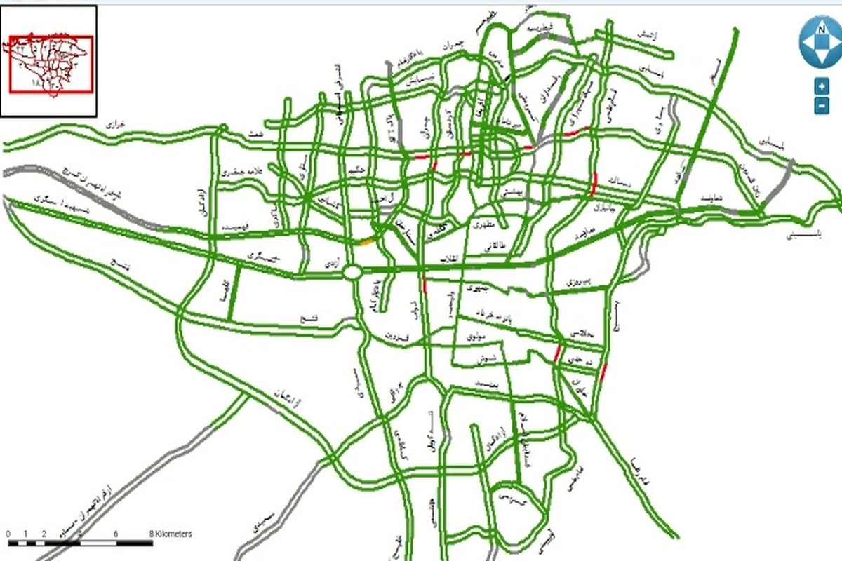 آخرین وضعیت ترافیکی معابر بزرگراهی پایتخت