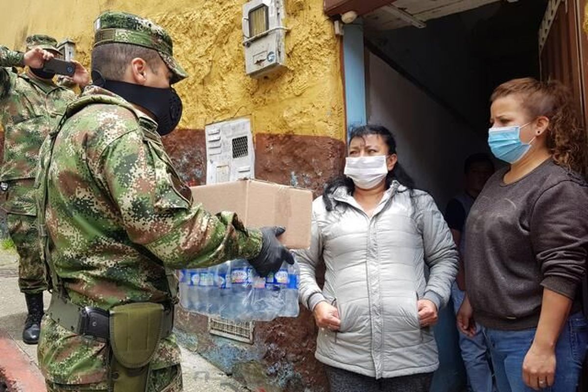 امدادرسانی به مناطق تحت قرنطینه در کلمبیا آغاز شد