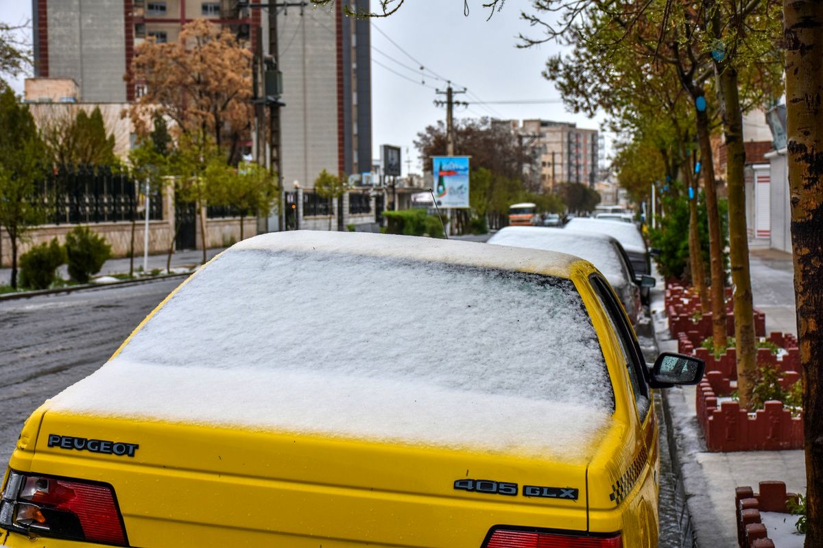 بارش دوباره برف و باران در یزد