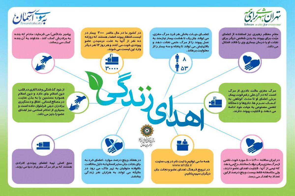 اهدای زندگی در قالب اینفوگرافیک تولید و منتشر شد