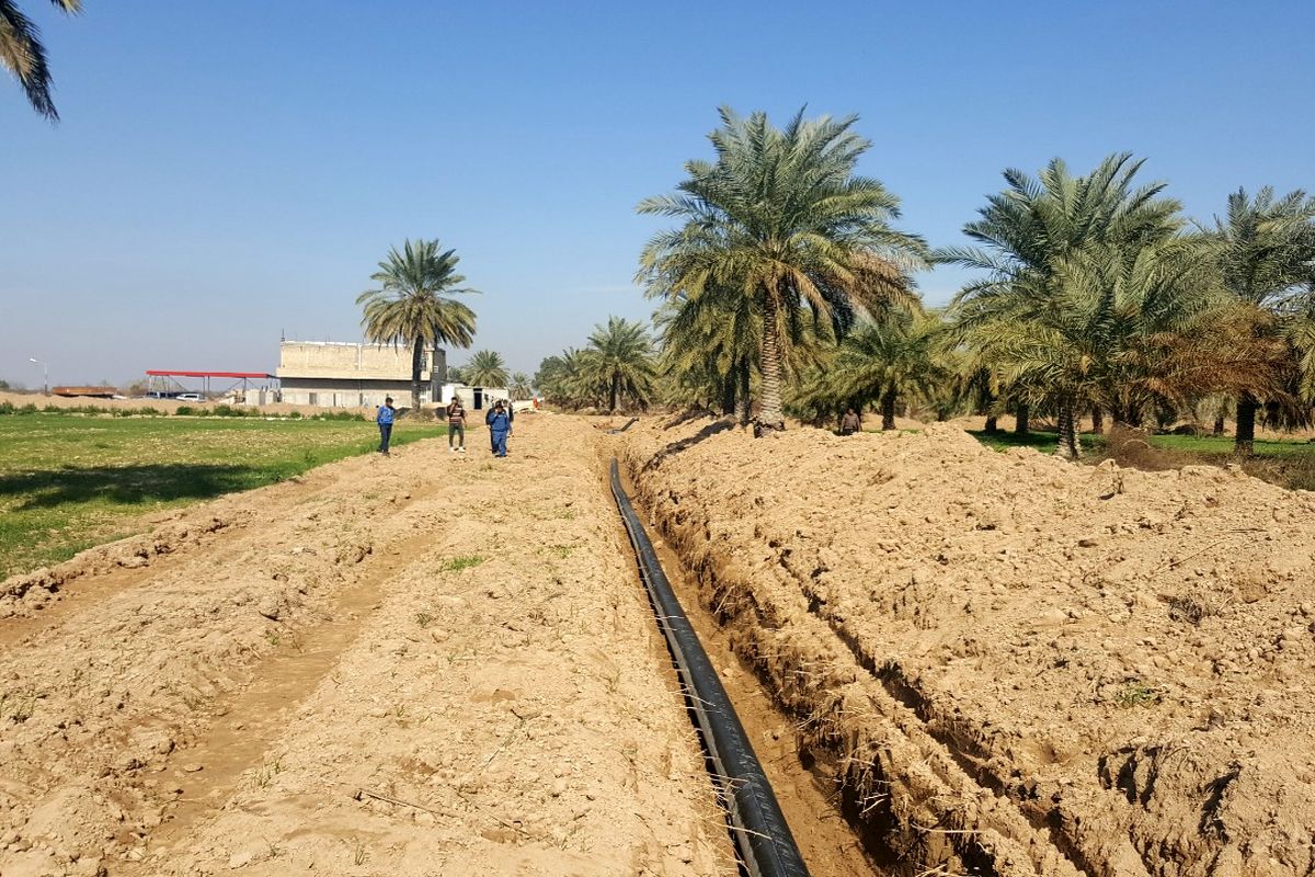 افتتاح طرح آبیاری کم فشار در سطح ۱۲۵ هکتار از اراضی کشاورزی شادگان