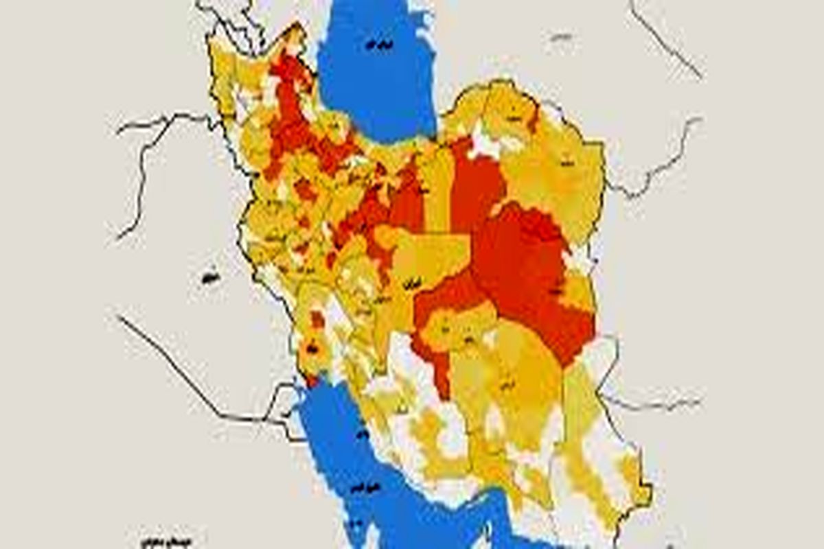 اسامی ۹ استان دارای وضعیت قرمز کرونایی در نیمه تیر ماه ۹۹