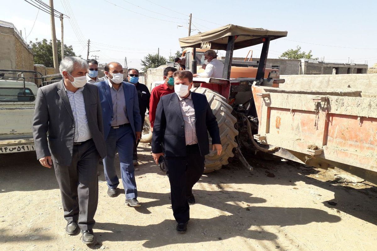 کانال دفع آب های سطحی روستای کفراج نهاوند ۵۵ درصد پیشرفت فیزیکی دارد