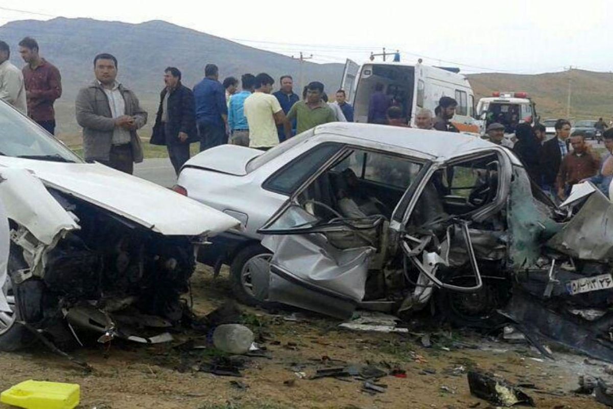 ۵ کشته و مصدوم در حادثه تصادف شدید پراید و سمند