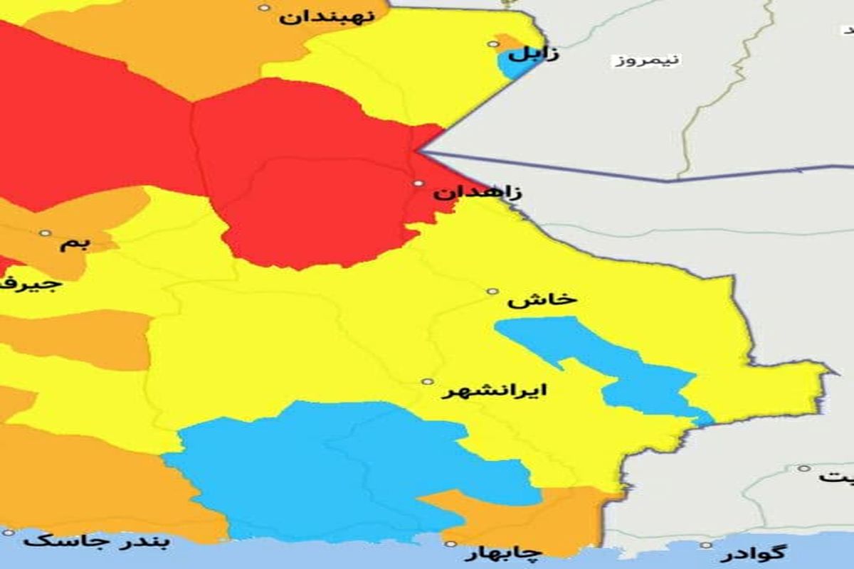 لیست اسامی ۷ شهرستان آبی کرونایی کشور از ۳۰  فروردین ۱۴۰۰