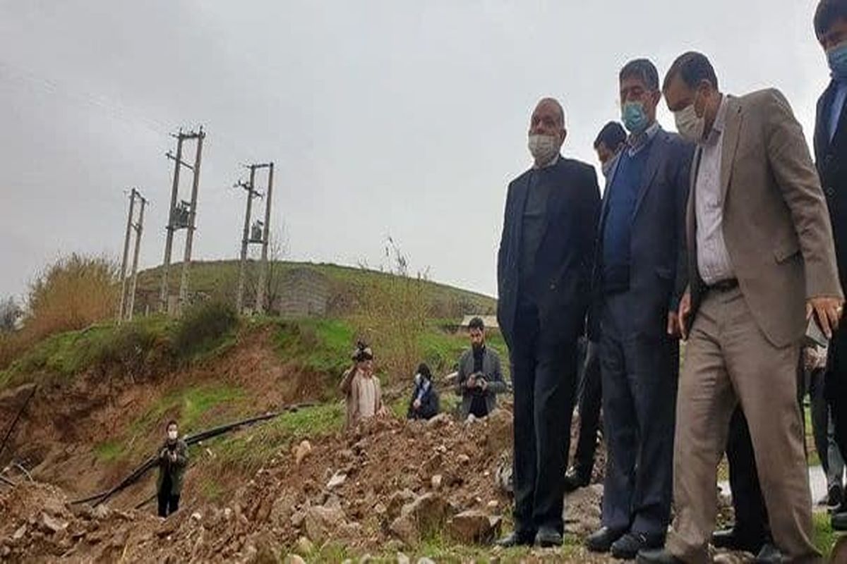 بازدید وزیر کشور از پل روستای برگلان سوخته بخش معمولان