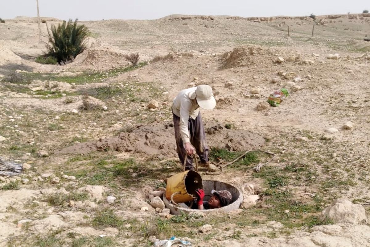 قنات نهلویه روستای کهنویه مرمت می شود