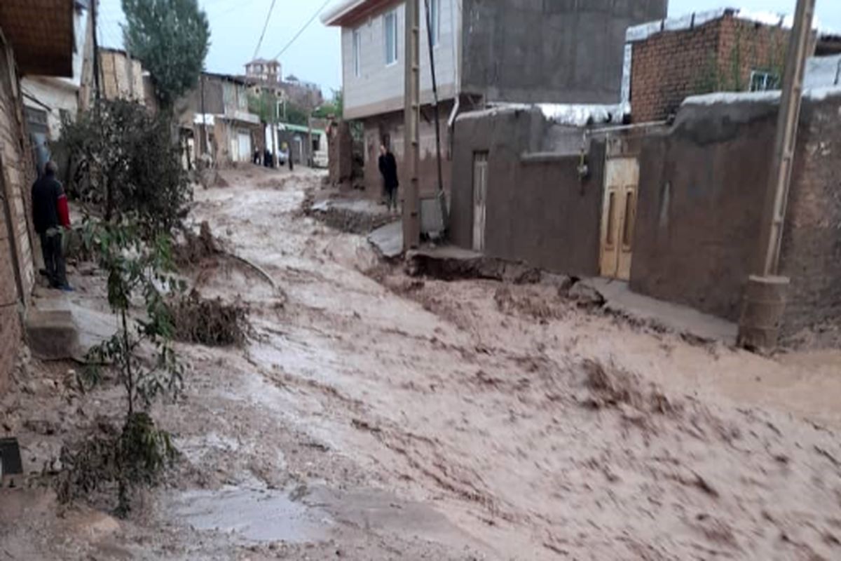 جاری شدن سیل در آوج خسارت برجای گذاشت