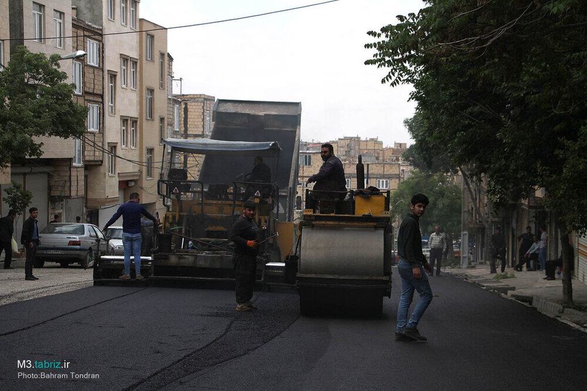 آسفالت‌ریزی شش هزار تنی شهرداری تبریز در هفته نخست خرداد