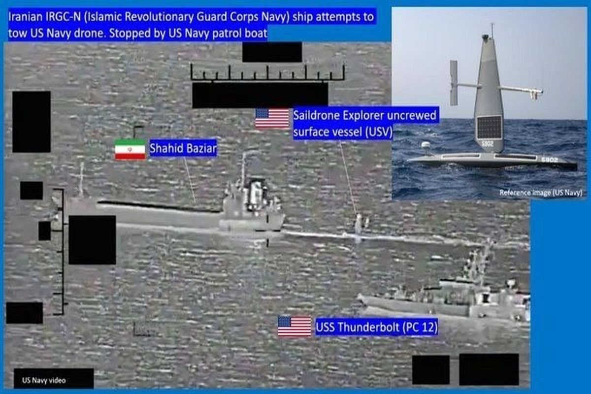 جزییات توقیف و رهاسازی شناور بی‌سرنشین آمریکایی توسط سپاه