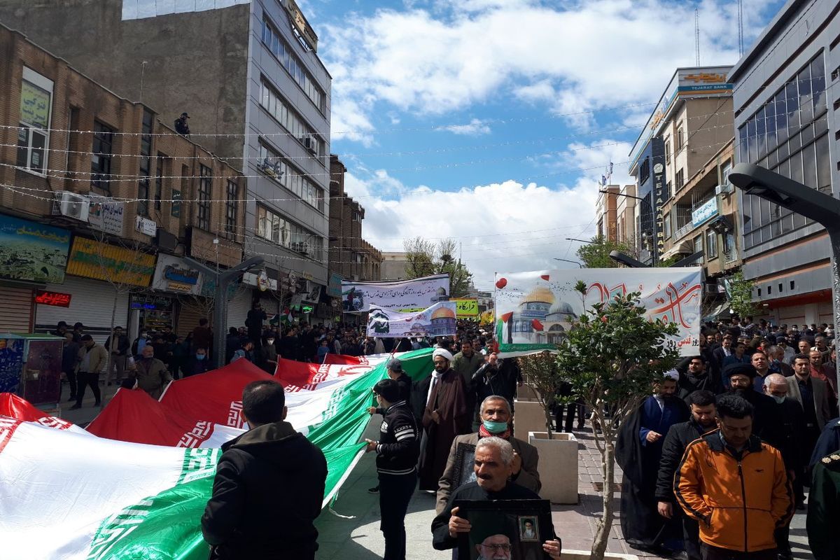 طنین فریاد مرگ بر اسراییل در راهپیمایی روز جهانی قدس در کردستان