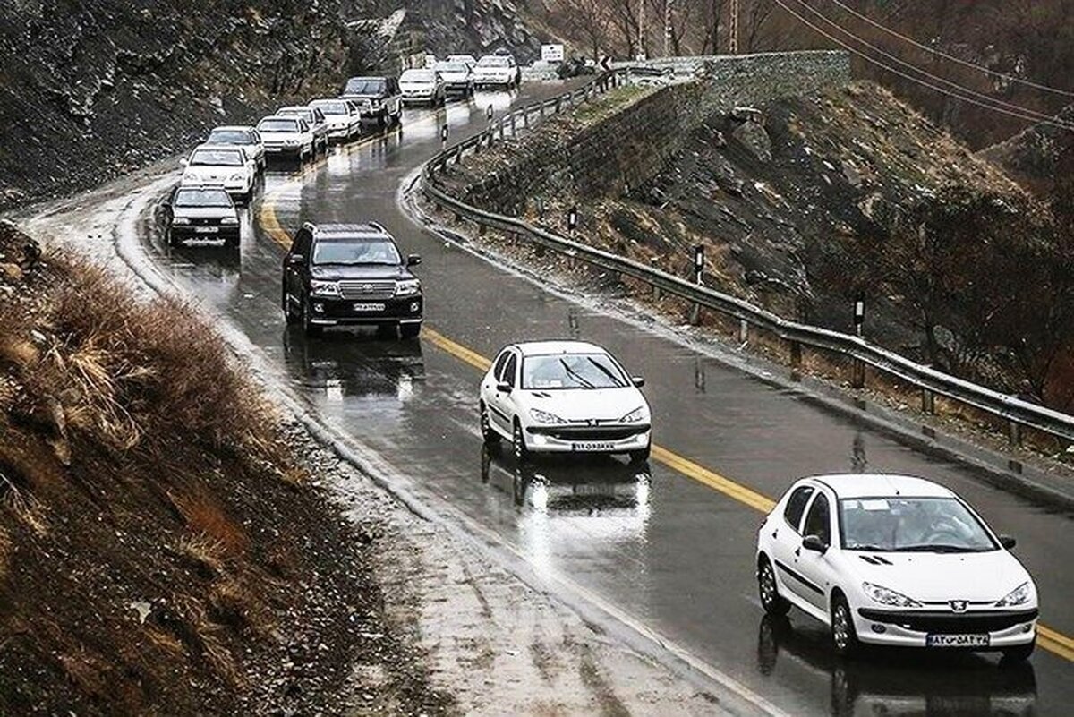 جاده چالوس لغزنده است؛ با احتیاط برانید