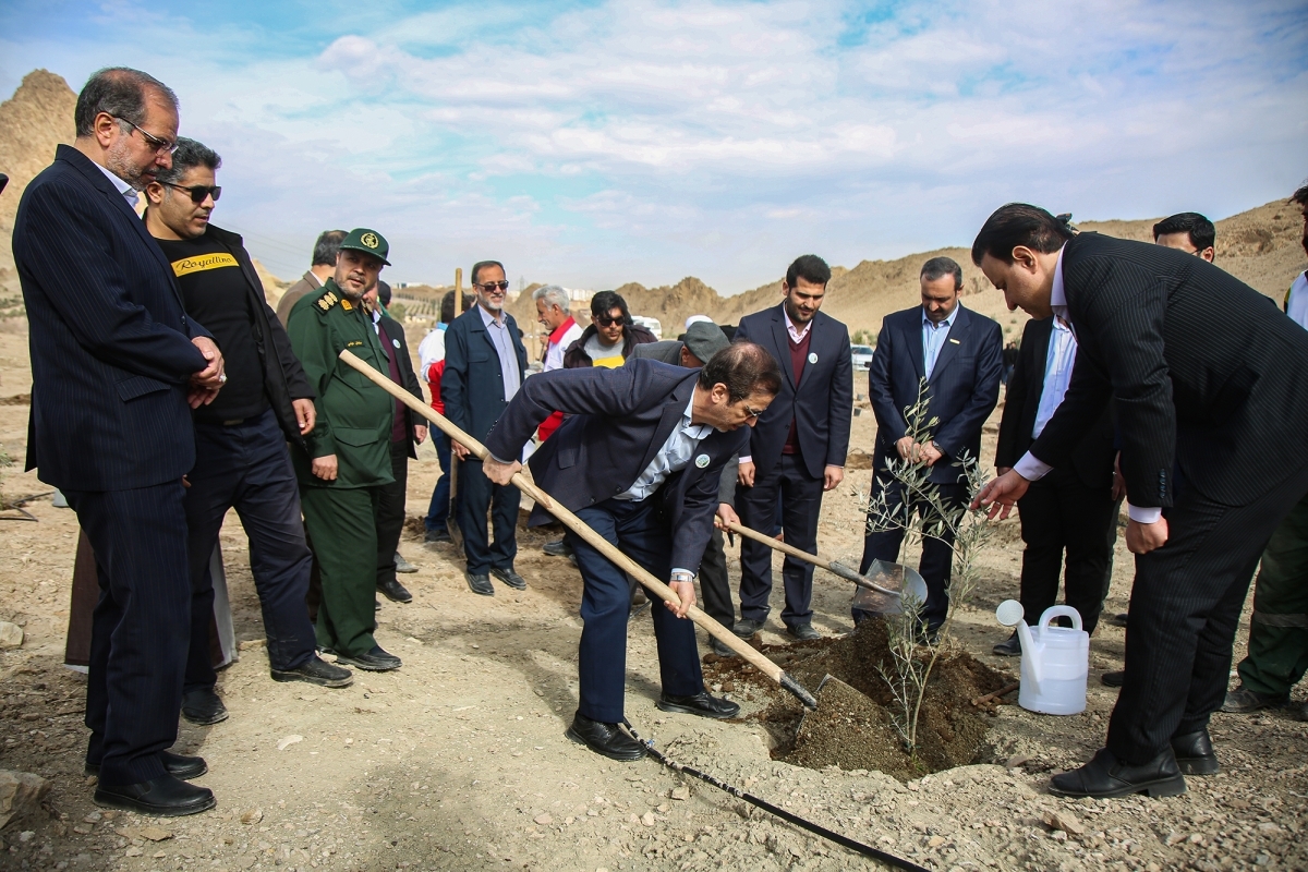 برگزاری جشن درختکاری در بوستان جنگلی مرجعیت قم