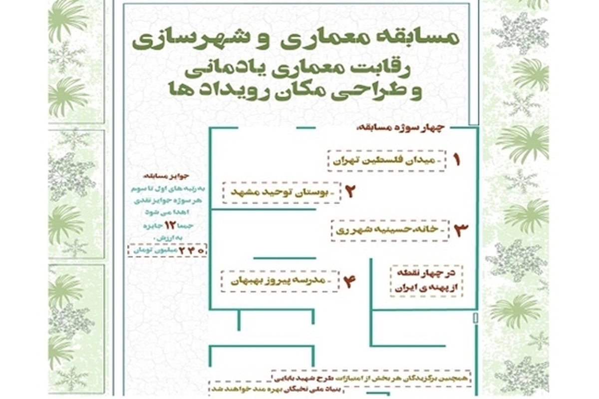 رویداد مسئله‌محور معماری یادمانی و طراحی مکان‌رویدادها