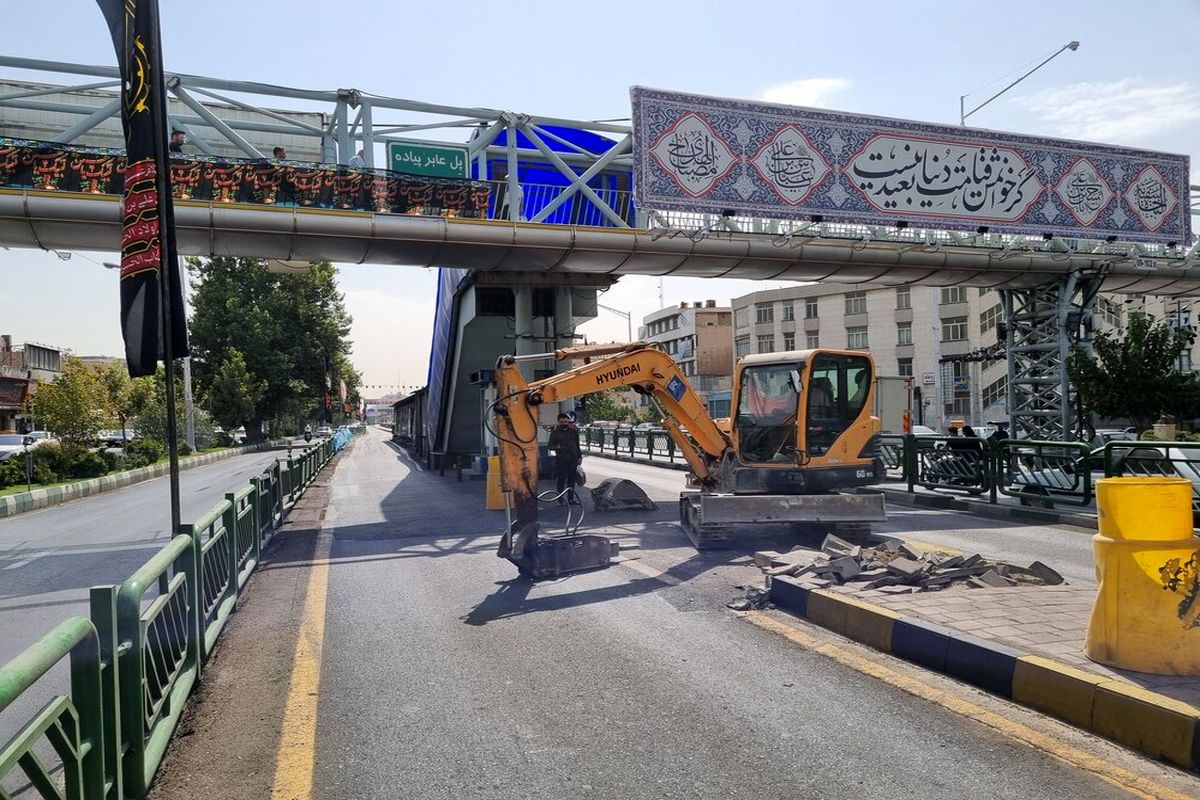 اتمام عملیات روسازی ایستگاه BRT  استاد معین ظرف ۱۰ روز آینده