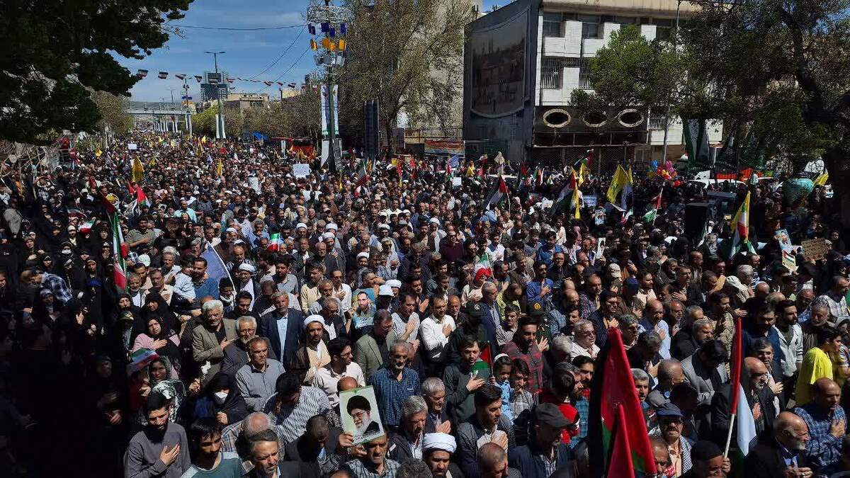 خروش مردم استان قزوین در راهپیمایی روز قدس