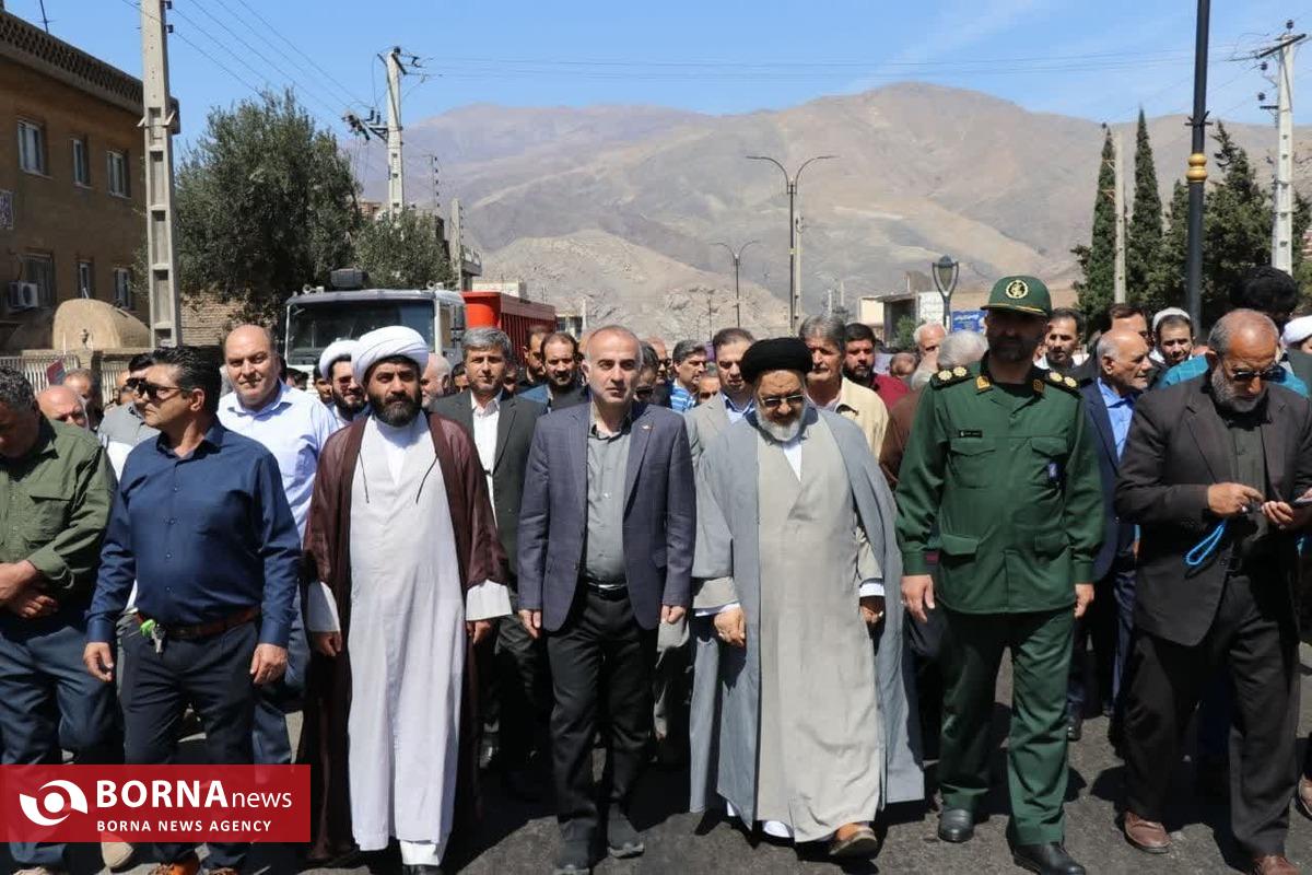 شرکت فرماندار و مسوولین شهرستان رودبار در راهپیمایی روز جهانی قدس