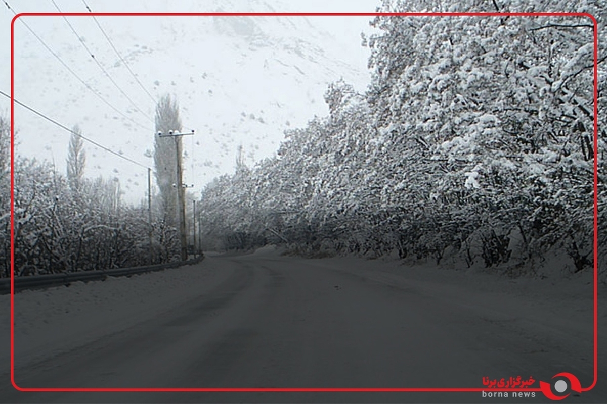 بارش شدید برف روستای گچسر در کرج