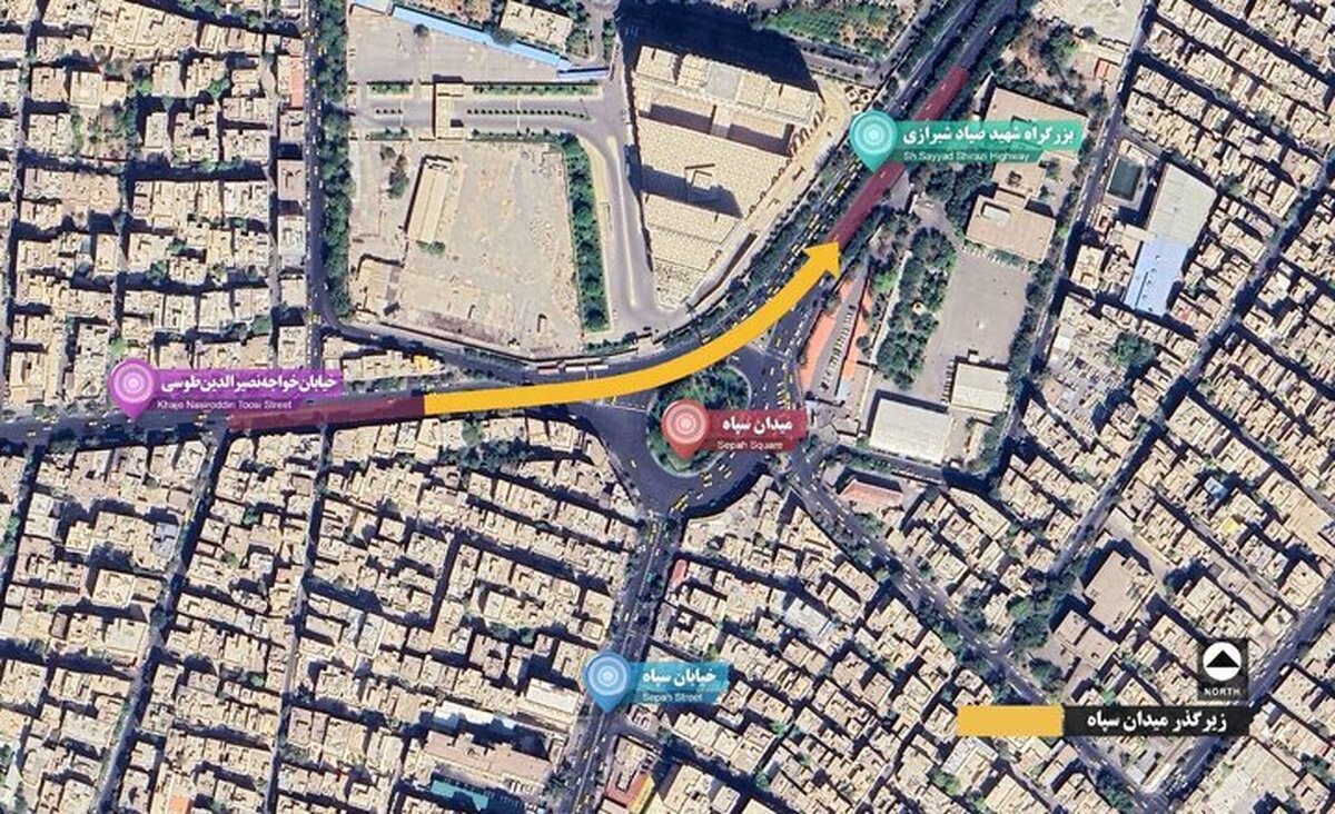 اتمام فرآیند طراحی زیرگذر غرب به شمال میدان سپاه