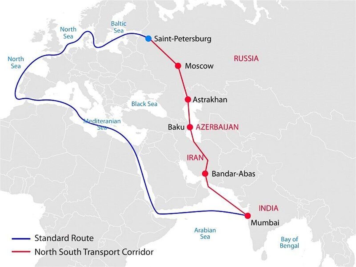 کریدور شمال-جنوب ایران: افزایش نقش استراتژیک کشور در تجارت جهانی