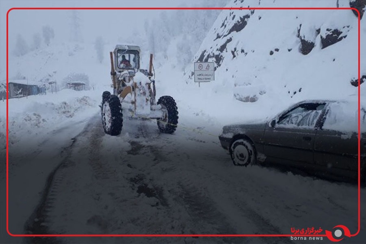 بارش برف در شهرستان نکا مازندران