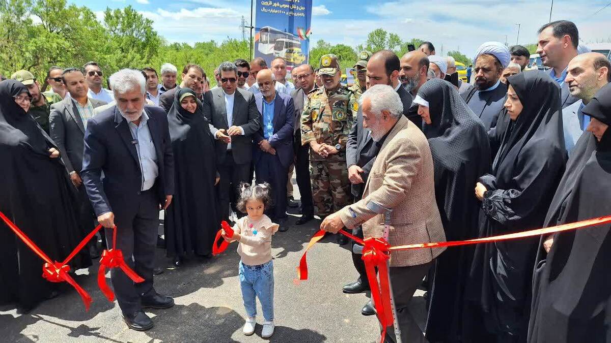 فاز سوم کمربندی نسیم شمال در قزوین افتتاح شد