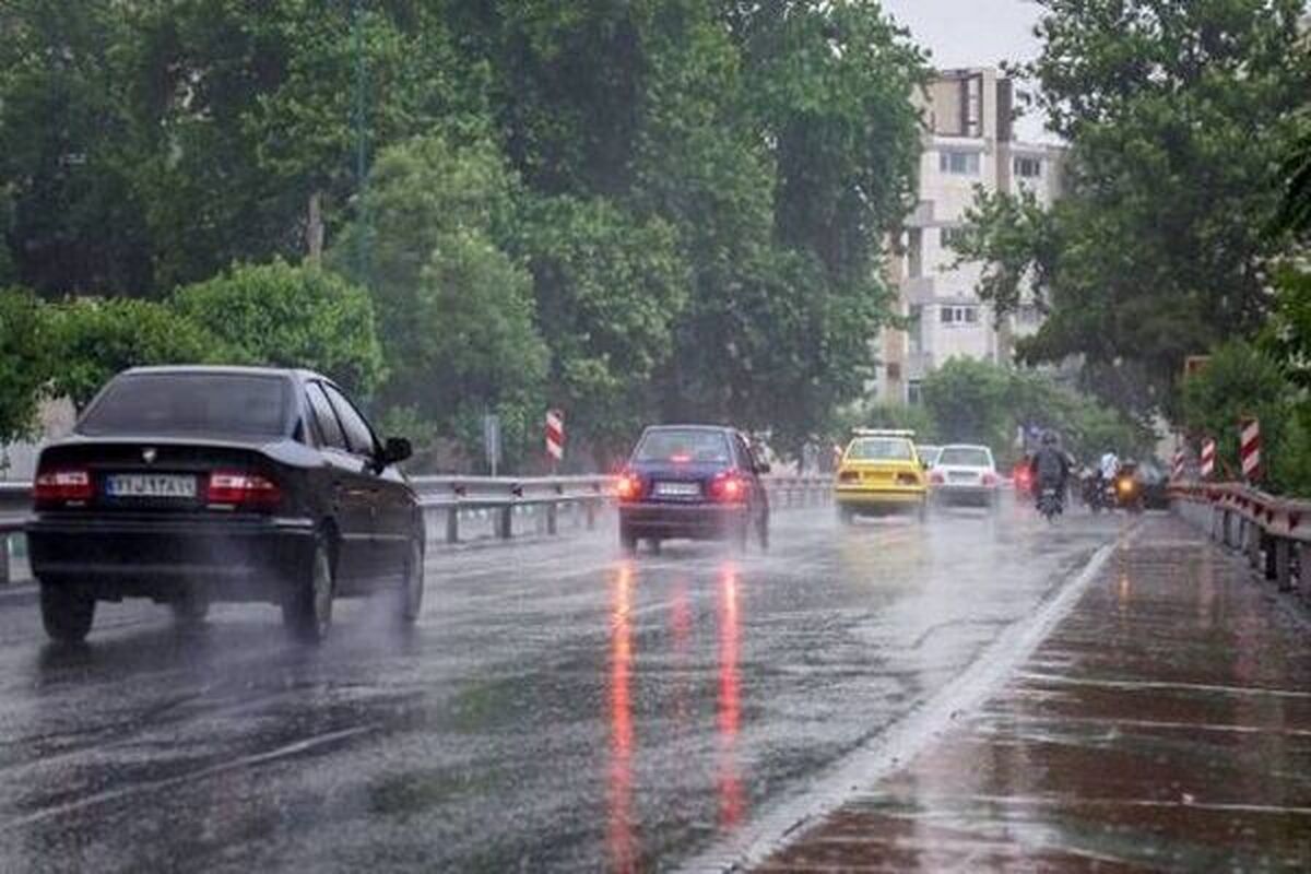 بارش باران در محورهای چند استان کشور