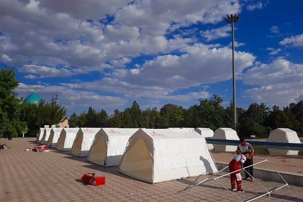 برپایی بیش از ۷ اردوگاه اسکان اضطراری در مناطق زلزله‌زده کاشمر