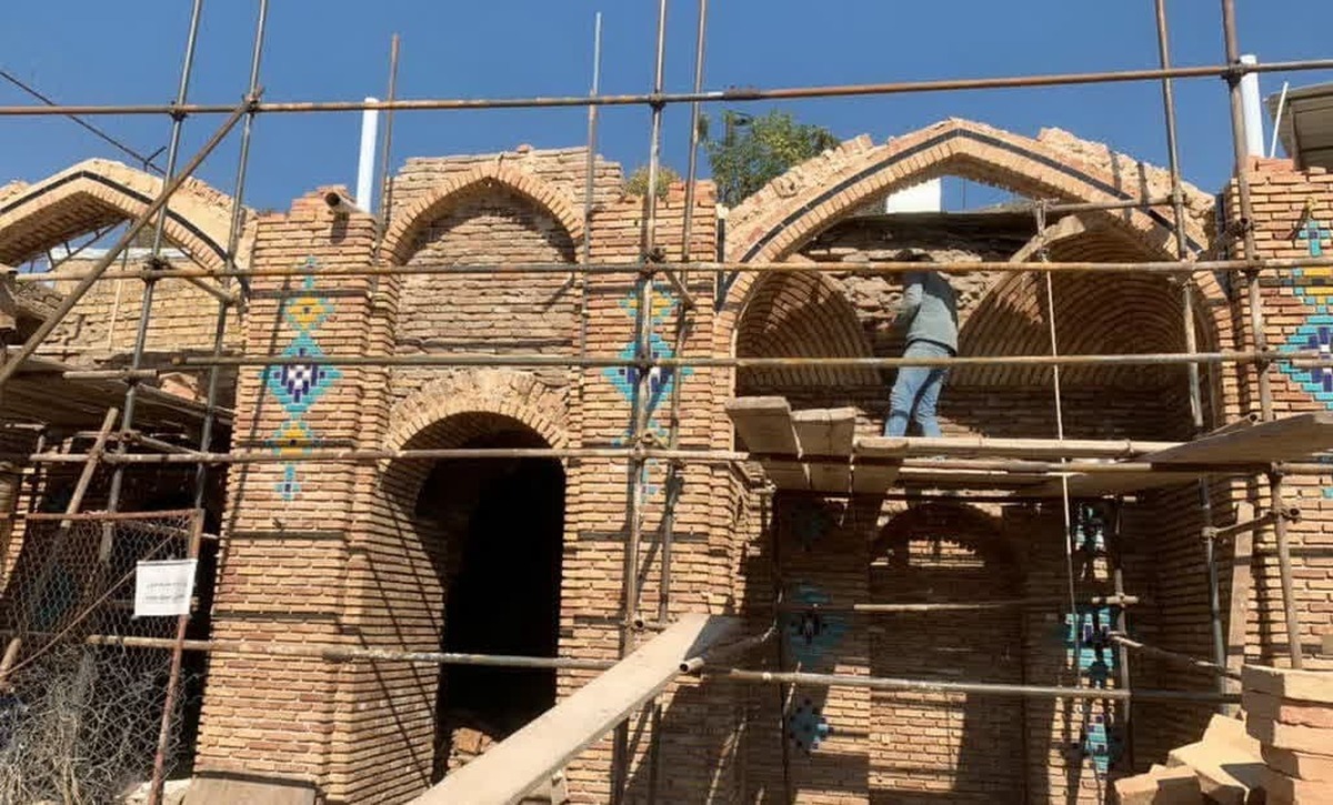 آغاز فاز دوم مرمت کاروانسرای سعدالسلطنه خیابان سپه قزوین  